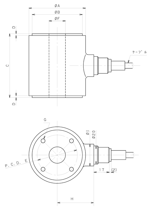 TC-KR(T)-G　外形寸法図