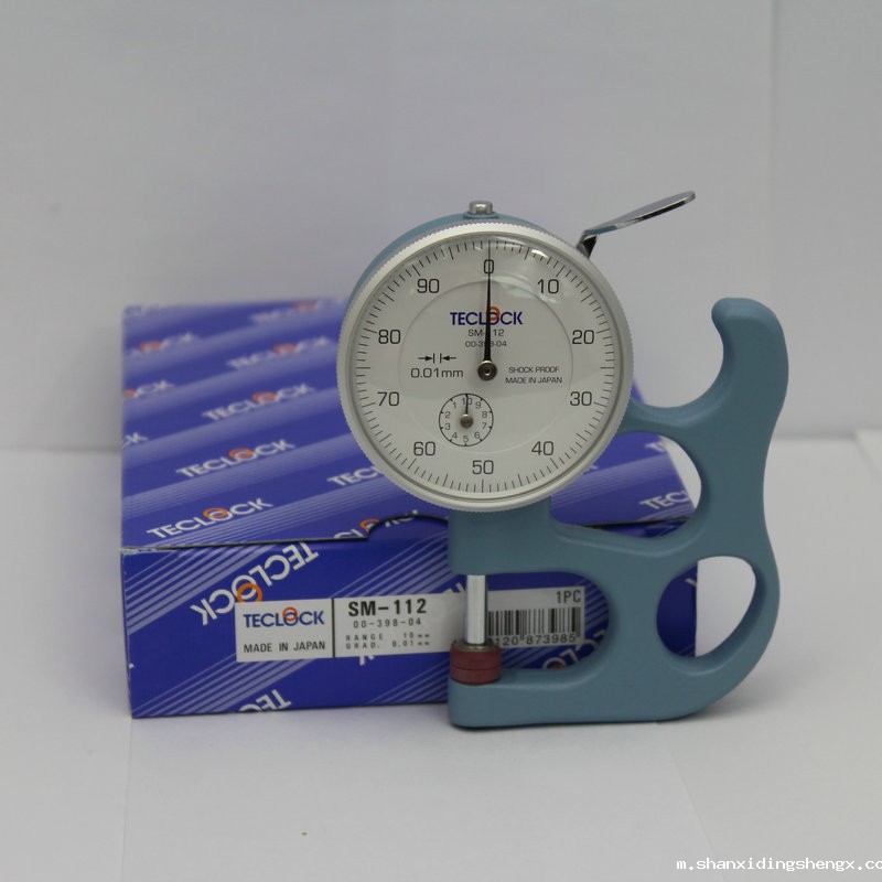 日本得乐测厚规TECLOCK皮革厚度规SM-112厚薄规 0.01mm