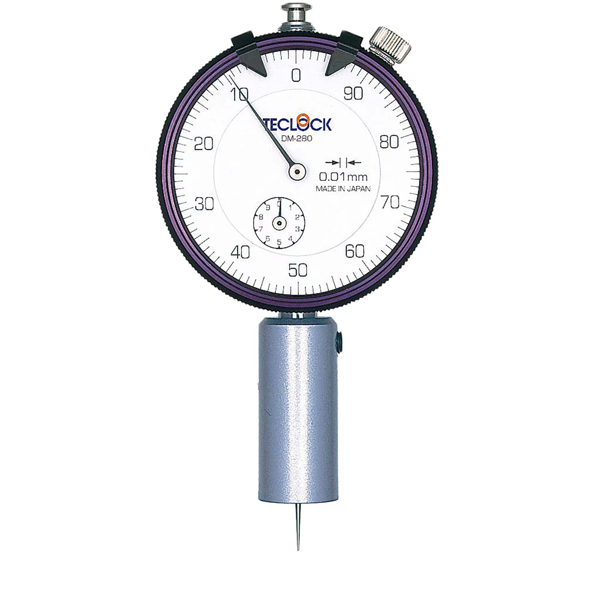 进口高精度得乐TECLOCK圆柱底座指针式深度计DM-283